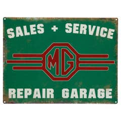 MG Sales & Service Vintage Sign