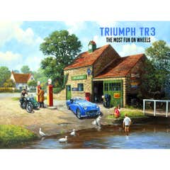 Triumph TR3 The Most Fun On Wheels Vintage Metal Sign