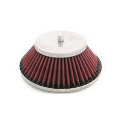 Chrome Tapered Air Filter Assembly by K&N, HIF44 SU, 2-1/2" deep