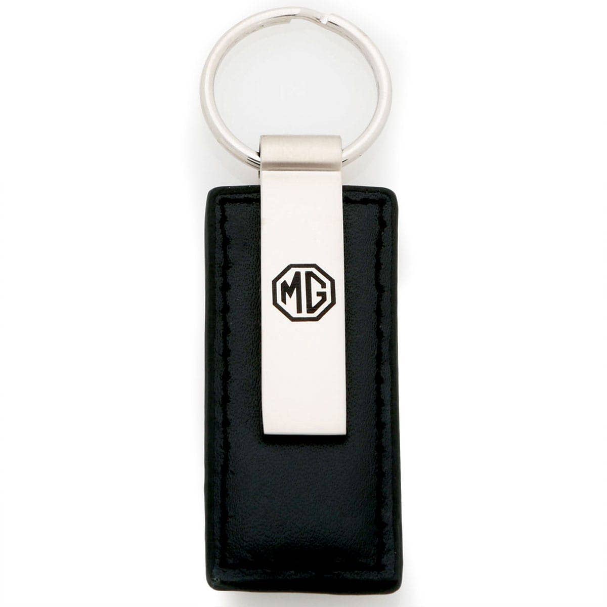 MG Leather Bar Key Chain Black Moss Motors