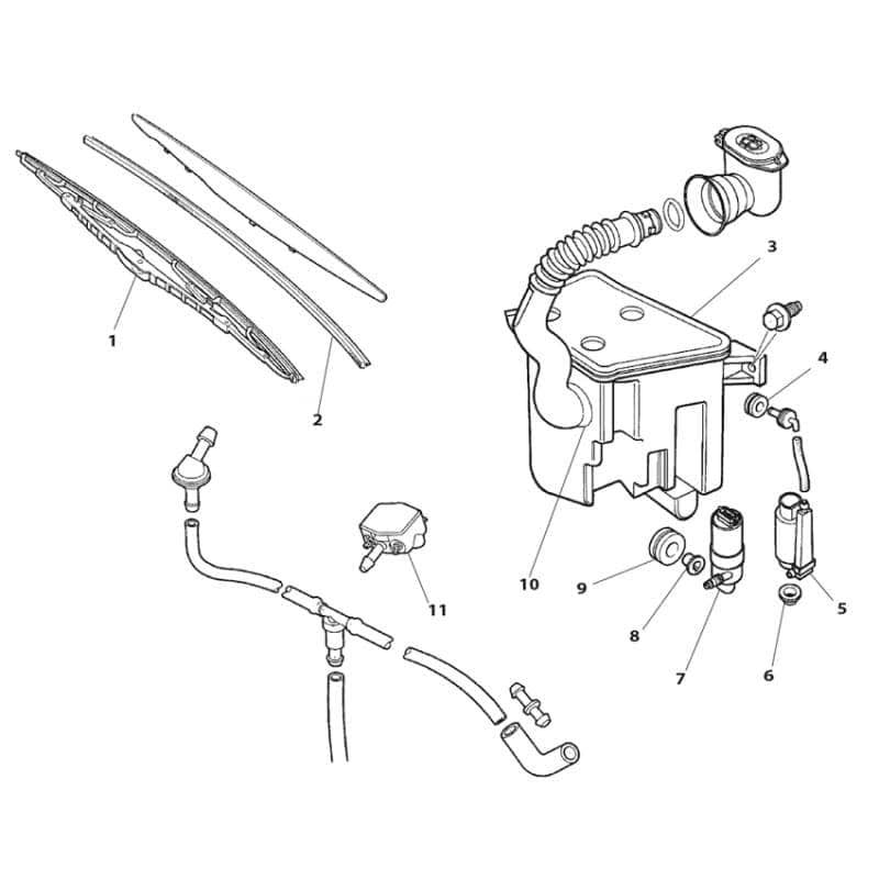 Washer Jet, Windshield, LHD, All (2 Required) | Moss Motors