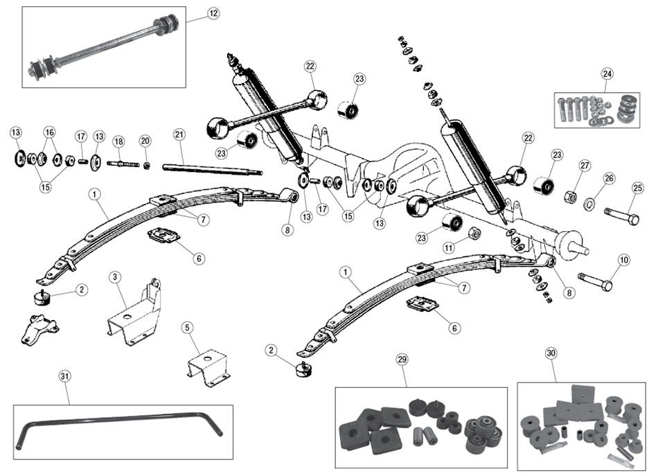 Rear Suspension, Mk I, Mk II