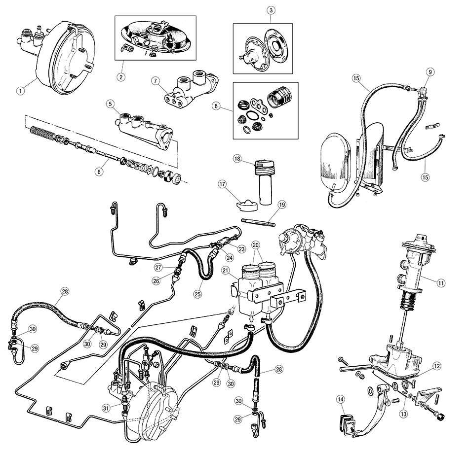 Brake Master Cylinder & Servo, 420