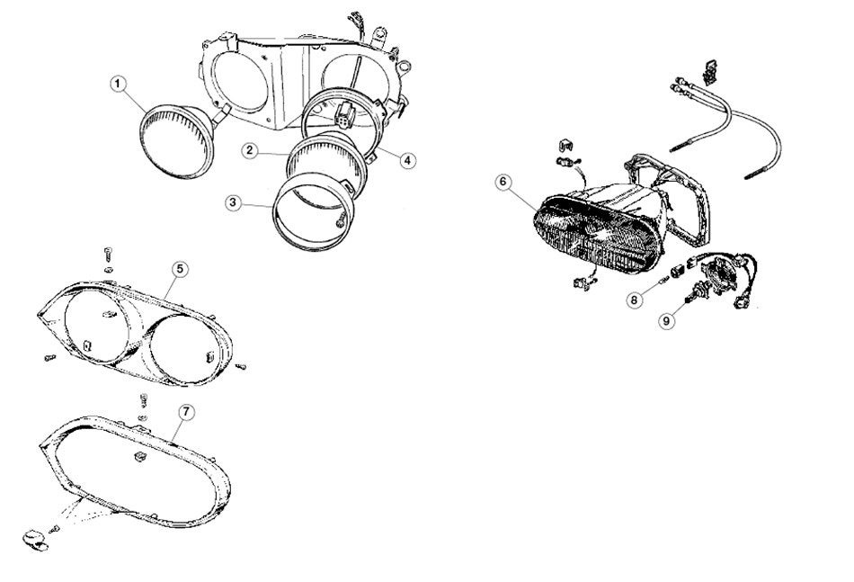 Head Lamps, XJS