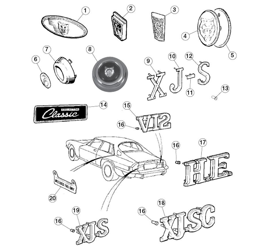 Badges, XJS 1976-91