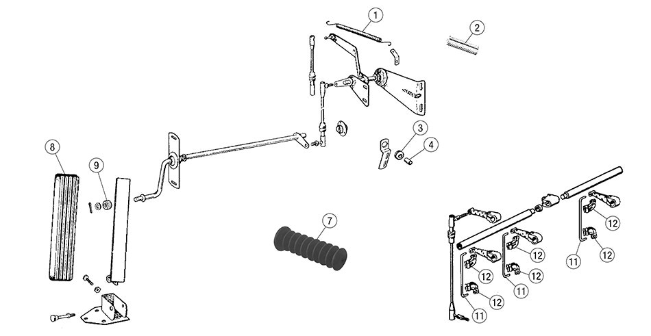 Throttle Linkage, XK150-150S