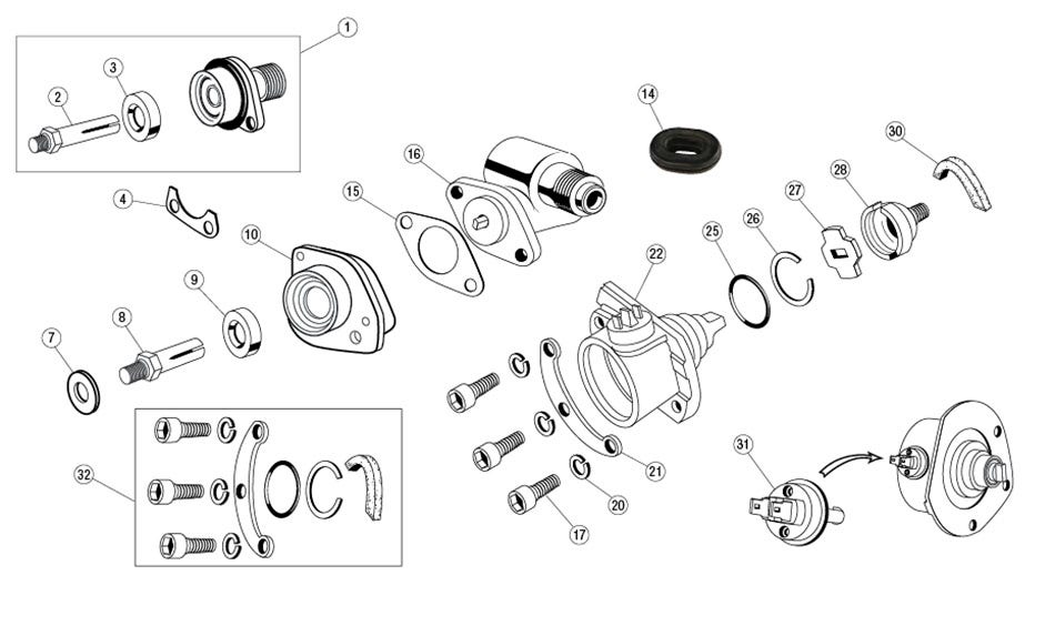 Tachometer Drive Components, XK120-150