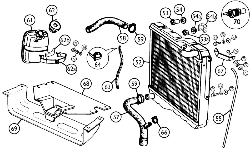 Radiator and Fittings 1977-80