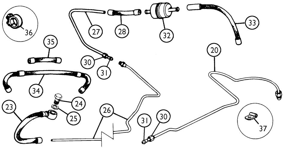 Fuel Pipes and Lines 1971-74.5