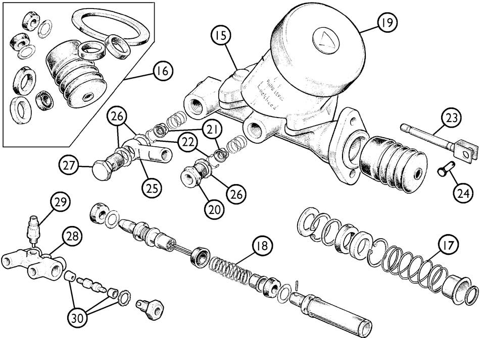 Dual Line Non-Servo Brake Master Cylinder 1968-74