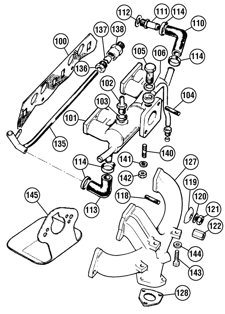 Manifolds & Heatshield - Midget 1500