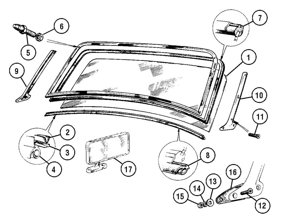 Windshield: Sprite MKI & MKII, Midget MKI