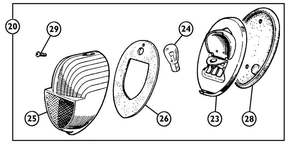 Mk1 & Mk2 Rear Stop Lamp