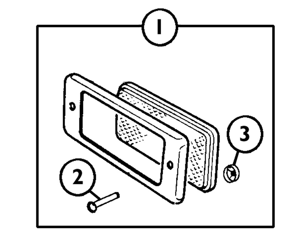 Mk3 Front & Rear Side Reflector 1969