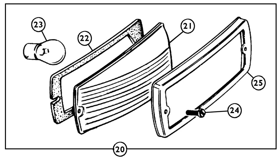 Mk3 Front Park & Turn Lamp 1970