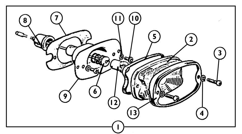 MK3 Rear Reverse Lamp 1970