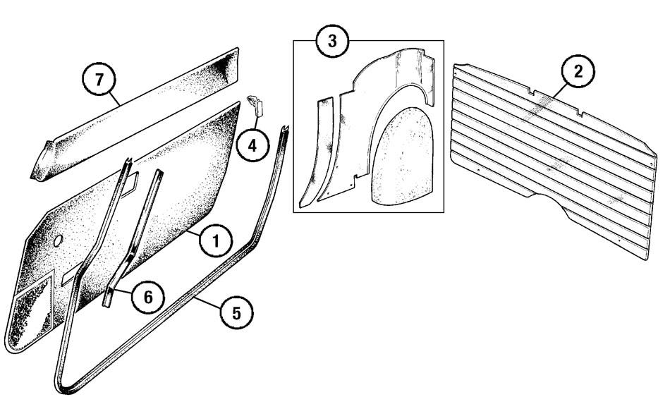 Spitfire Trim Panels - Mk1, Mk2 1962-67