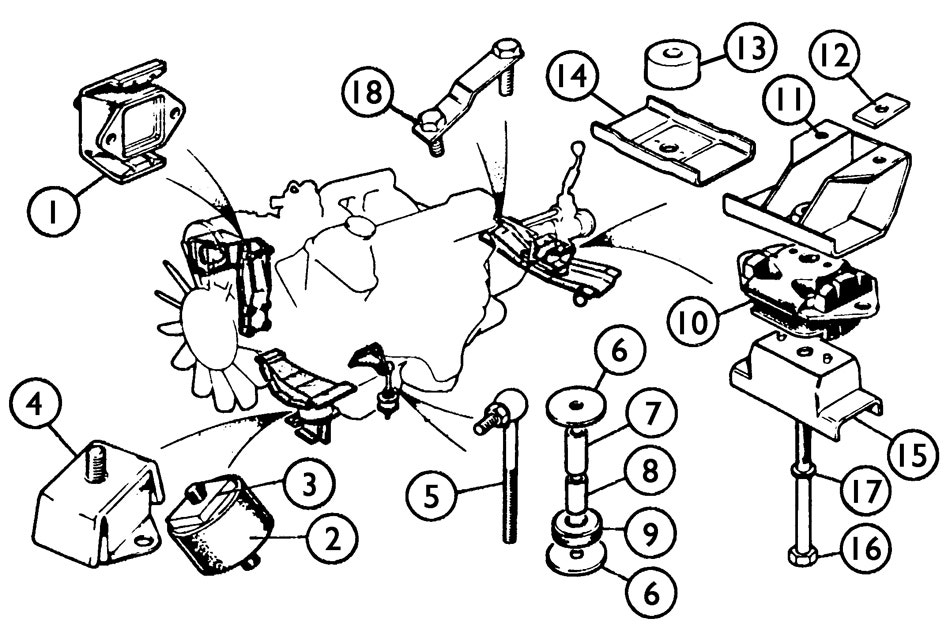 TR7 Engine Mounts