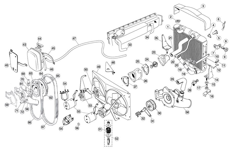 Cooling System, 4.2 Liter Series 1.5 & II