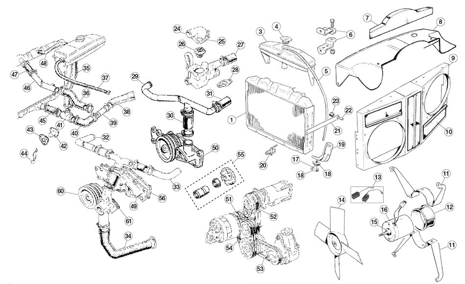 Cooling System, Series III V-12