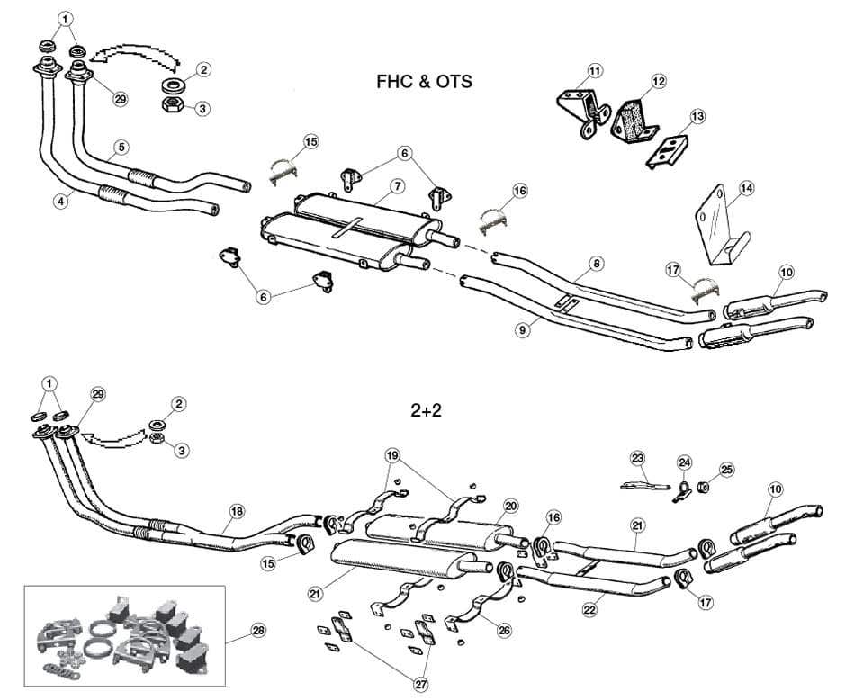 Exhaust System, 6-Cylinder