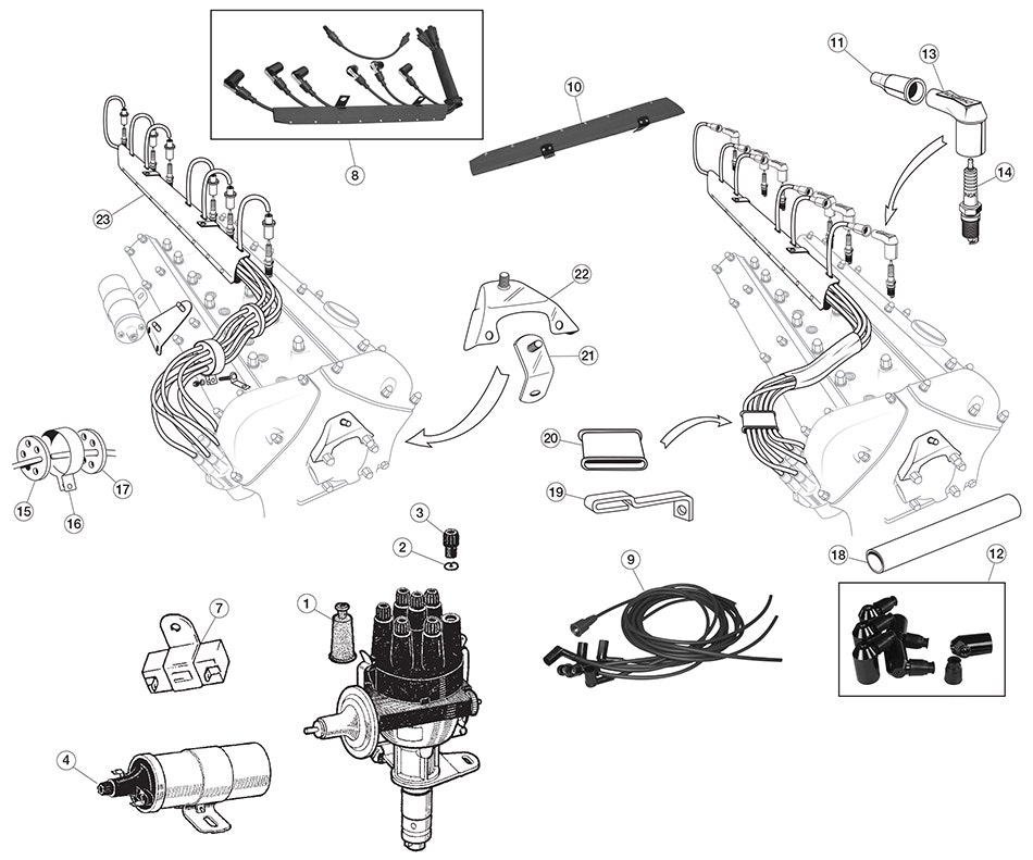 Spark Plug Wires & Components, 6-Cylinder