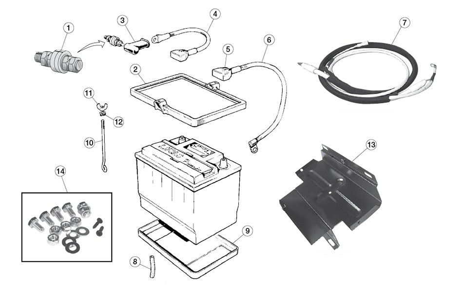 Battery and Components - V-12