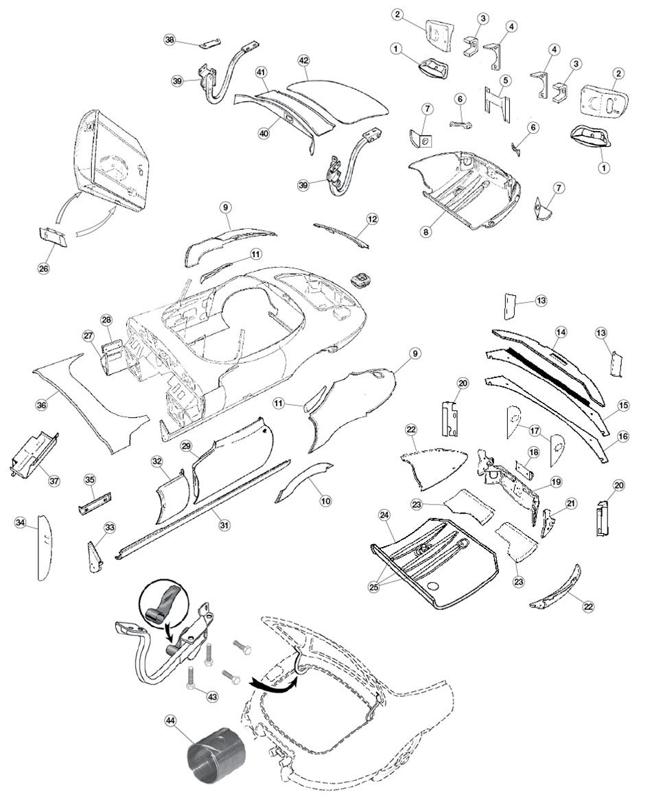 Rear Body Panels - Ser. I & II Roadster